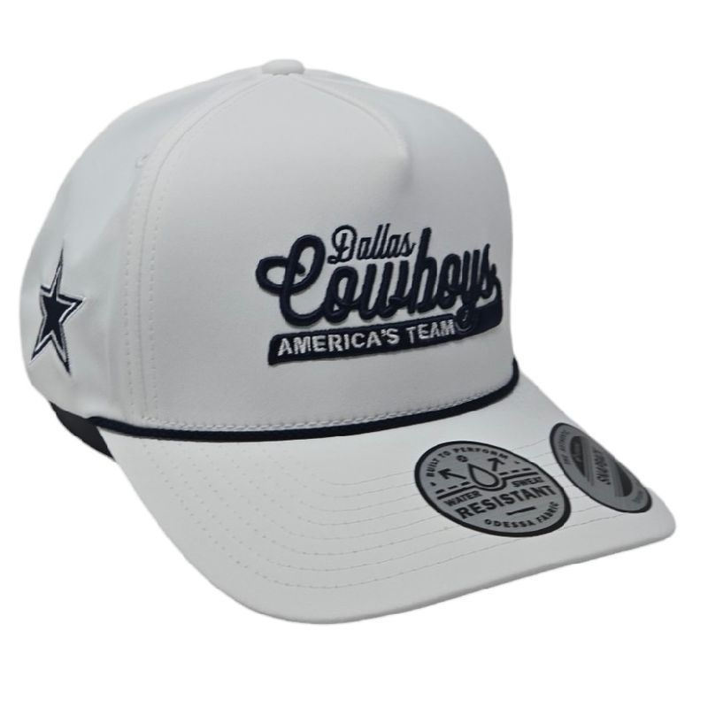 Dallas Cowboys Men's White America's Team Rope Yupoong Snapback Hat Dallas Cowboys Men's White America's Team Rope Yupoong Snapback Hat