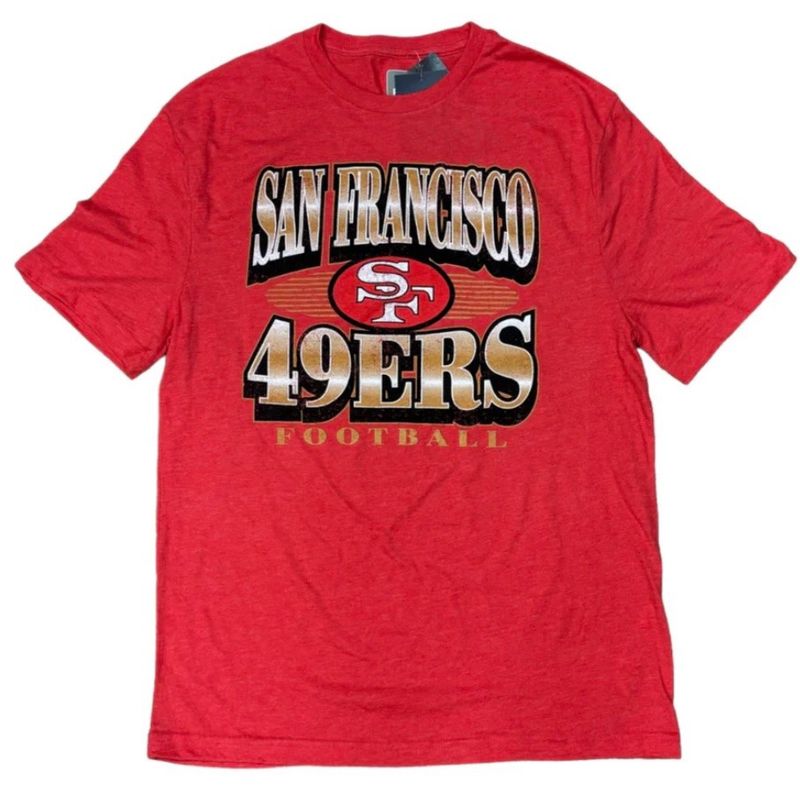 San Francisco 49ers Men’s Red Fanatics Vintage Extreme Tackle T-Shirt San Francisco 49ers Men’s Red Fanatics Vintage Extreme Tackle T-Shirt