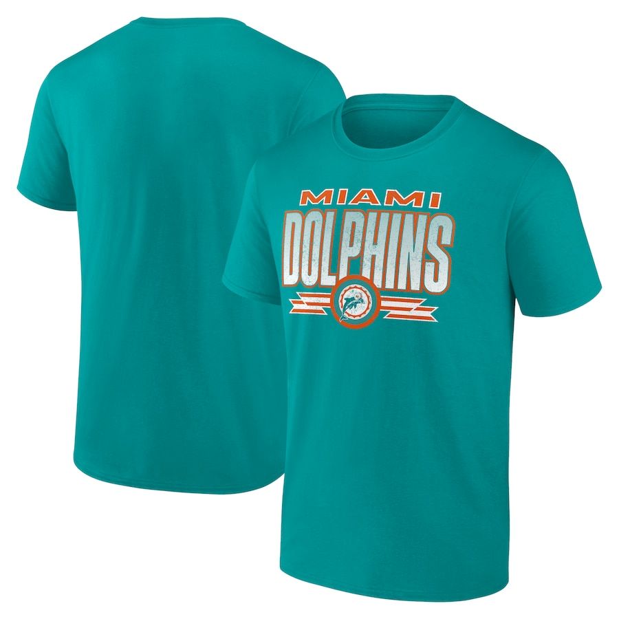 Miami Dolphins Men’s Aqua Fanatics Fading Out T-Shirt