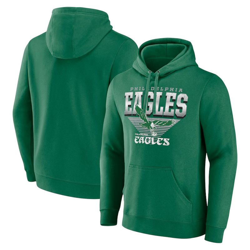 Philadelphia Eagles Men’s Fanatics Kelly Green Geometric Chrome Pullover Hoodie