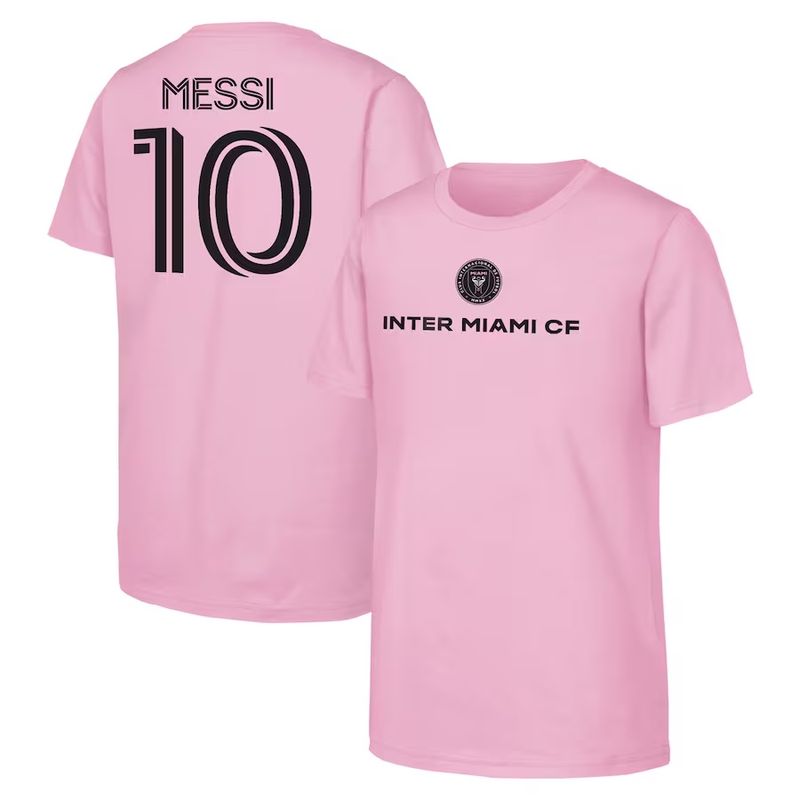 Inter Miami CF Lionel Messi Youth Pink Name & Number T-Shirt