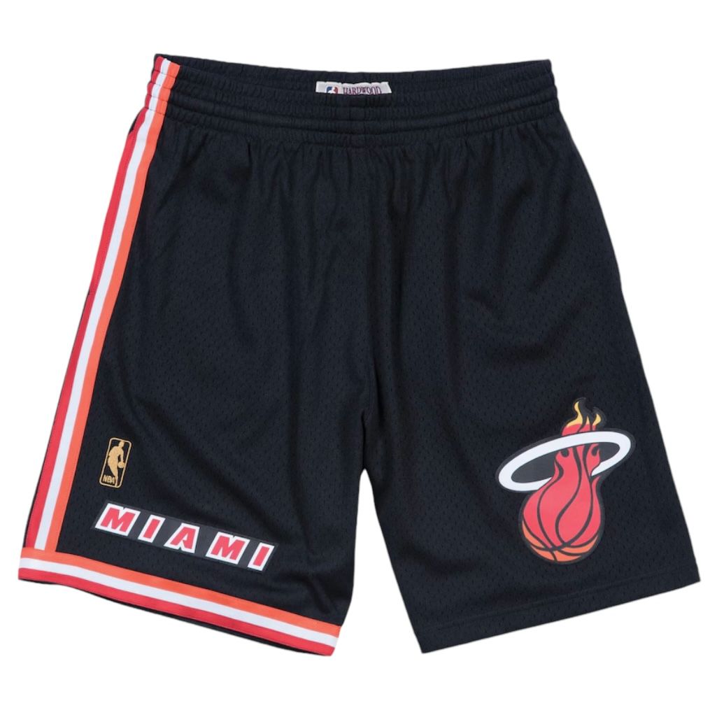 Miami Heat 96-97 Men's Black Mitchell & Ness Swingman Shorts