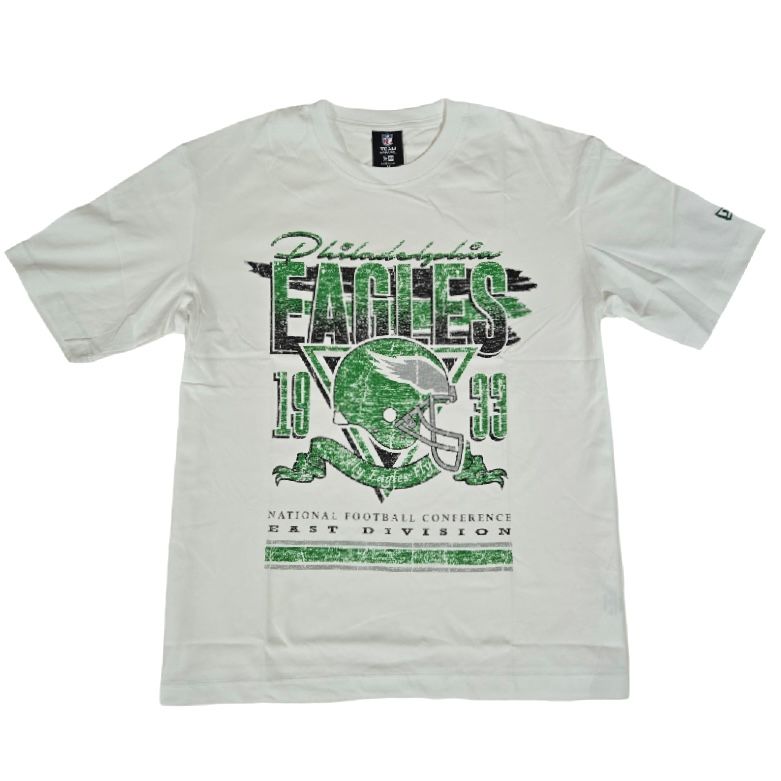 Philadelphia Eagles Men’s White New Era Retro T-Shirt