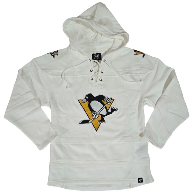Pittsburgh Penguins Men’s White 47 Lacer V-Neck Pullover Hoodie