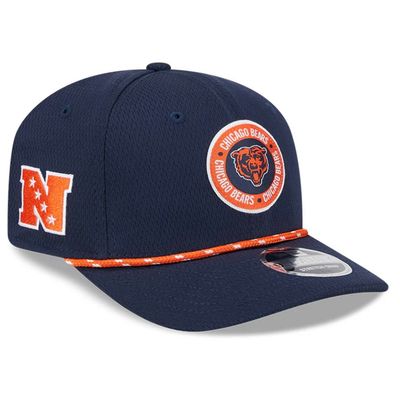 Chicago Bears Men's New Era Navy 2024 Sideline 9SEVENTY Stretch-Snap Hat