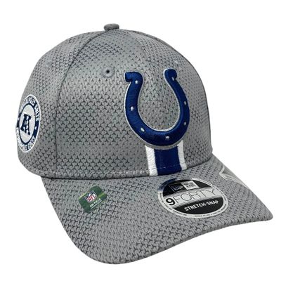 Indianapolis Colts Men's New Era Gray 2024 Sideline 9FORTY Stretch-Snap Hat