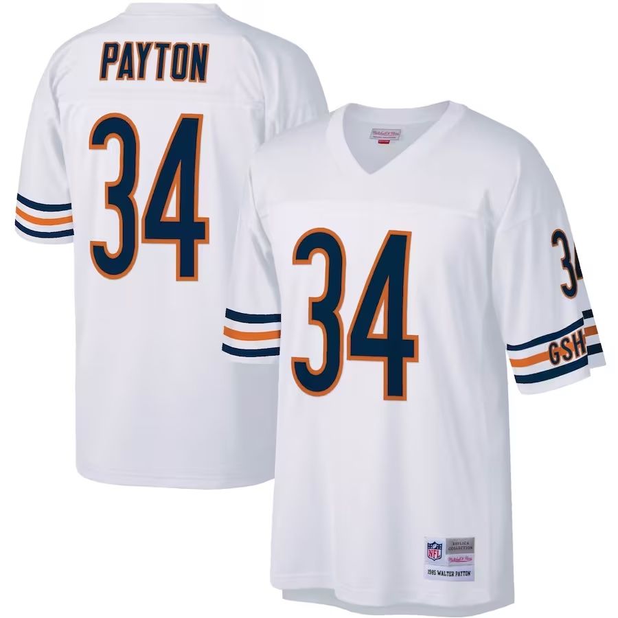 Chicago Bears Walter Payton 1985 Men's White Mitchell & Ness Legacy Jersey