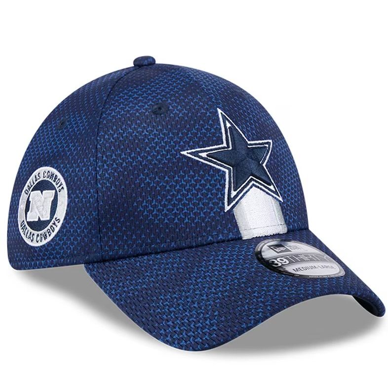 Dallas Cowboys Men’s Navy New Era 2024 Sideline 39THIRTY Hat