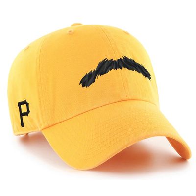 Pittsburgh Pirates Paul Skenes Stache Men’s Gold 47 Brand Clean Up Adjustable Hat