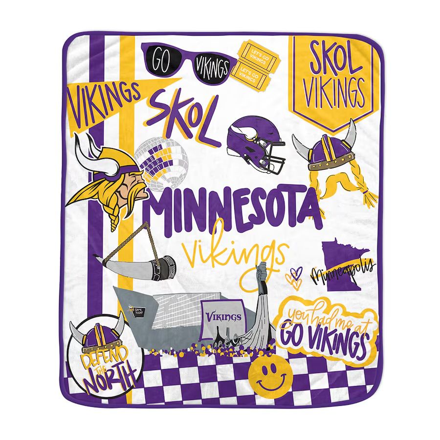 Minnesota Vikings Pegasus 60” x 70” Fan Favorite Royal Plush Blanket