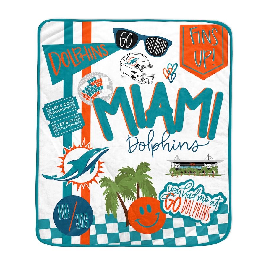 Miami Dolphins Pegasus 60” x 70” Fan Favorite Royal Plush Blanket