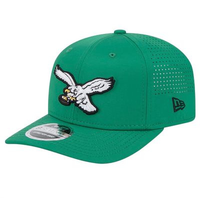 Philadelphia Eagles Men's Throwback Green New Era Adventure Perform 9SEVENTY Adjustable Hat