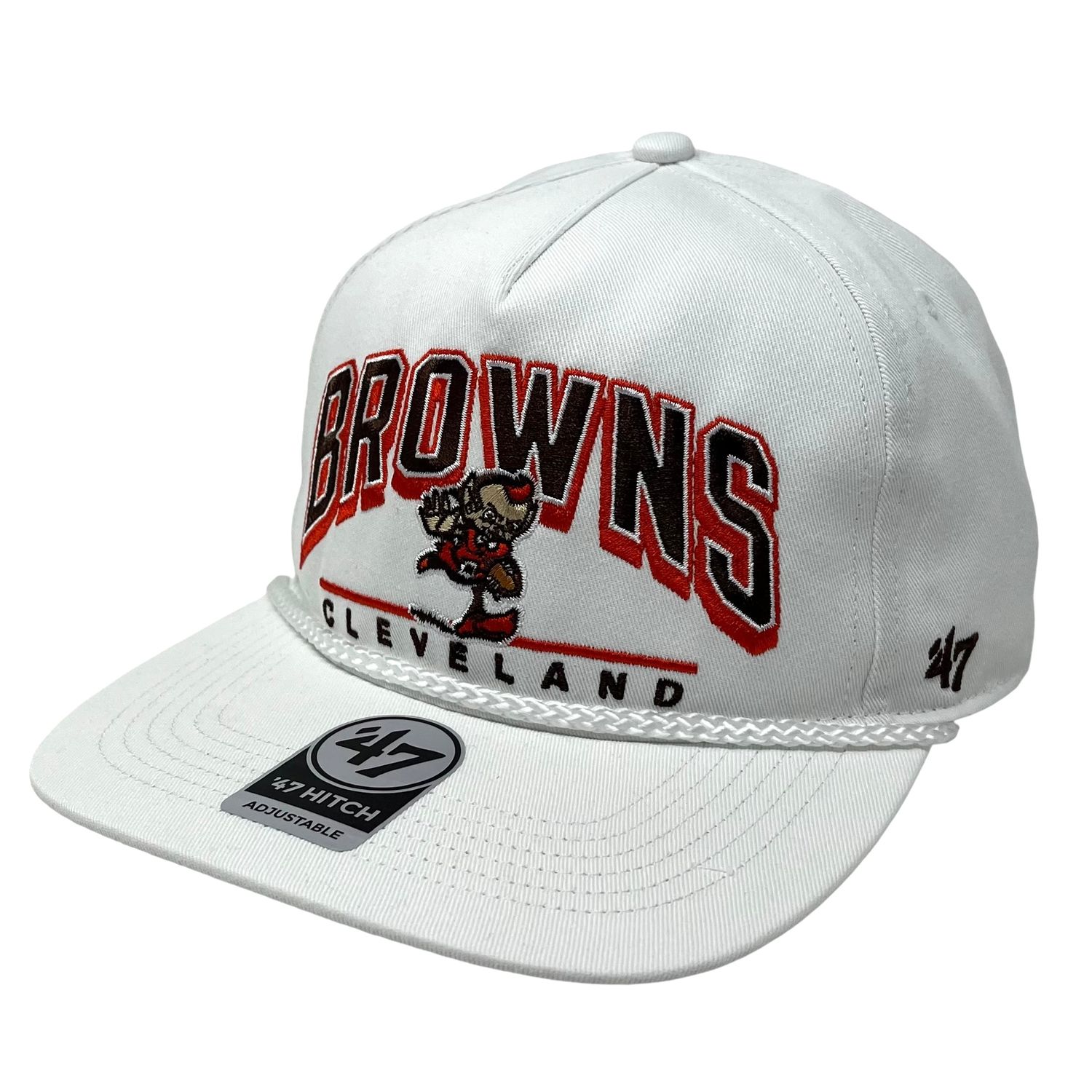 Cleveland Browns Men’s White 47 Legacy Rope Hitch Adjustable Hat