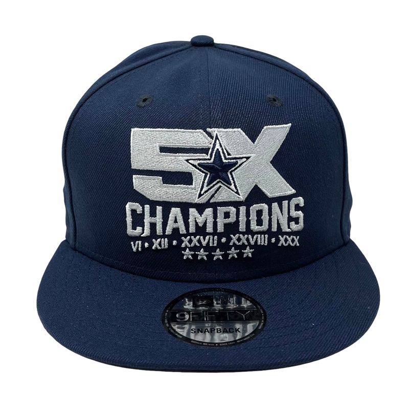 Dallas Cowboys Men's Navy 5X Champions New Era 9FIFTY Snapback Hat