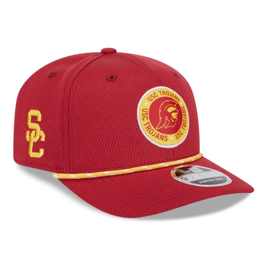 USC Trojans Men's Red New Era NCAA Rope 9Seventy Stretch-Snap Hat