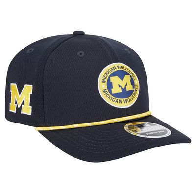 Michigan Wolverines Men's Navy New Era NCAA Rope 9Seventy Stretch-Snap Hat