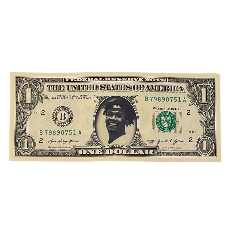 Garrett Wilson Famous Face Dollar Bill