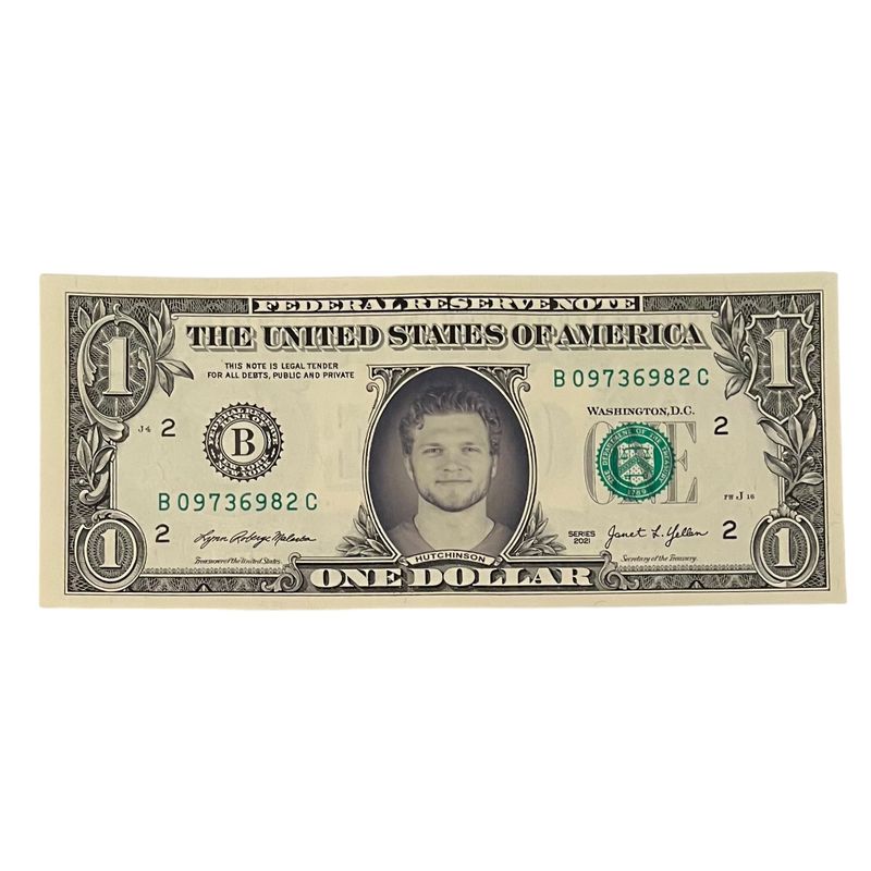 Aidan Hutchinson Famous Face Dollar Bill