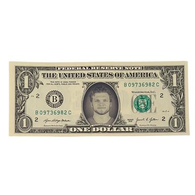 Aidan Hutchinson Famous Face Dollar Bill