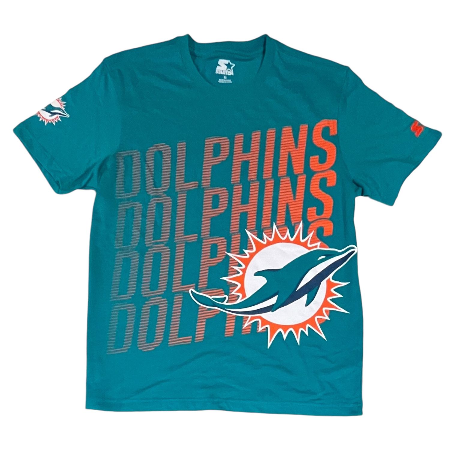 Miami Dolphins Men's Aqua Starter Wordmark T-Shirt