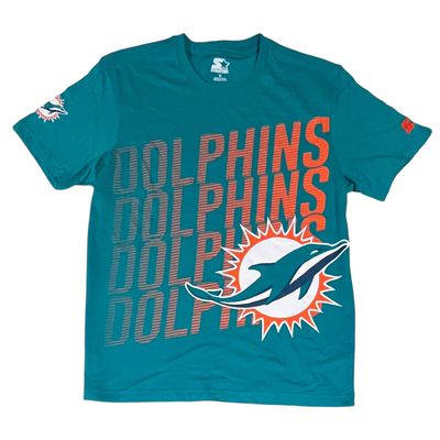 Miami Dolphins Men's Aqua Starter Wordmark T-Shirt
