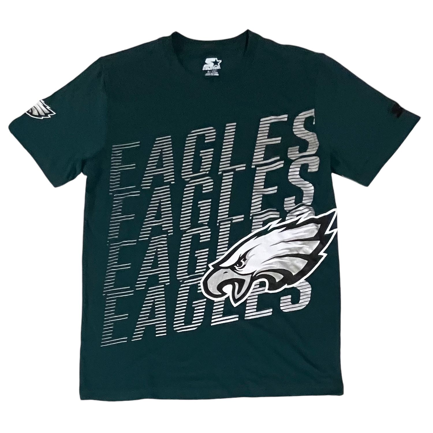 Philadelphia Eagles Men's Green Starter Wordmark T-Shirt