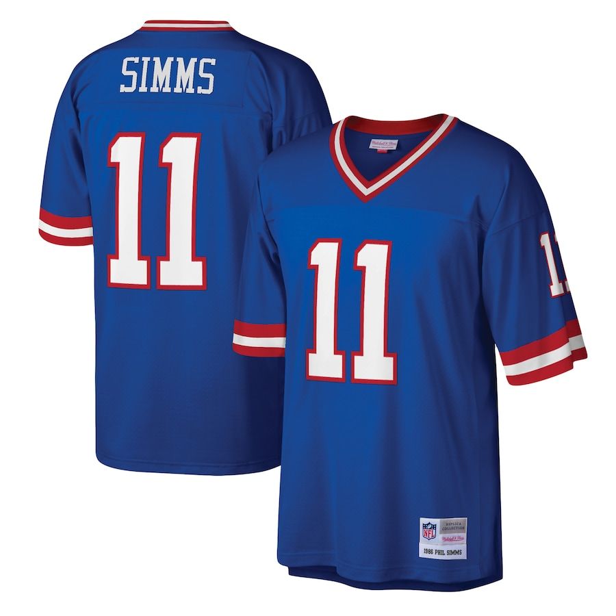 New York Giants Phil Simms 1986 Blue Mitchell & Ness Men's Legacy Jersey
