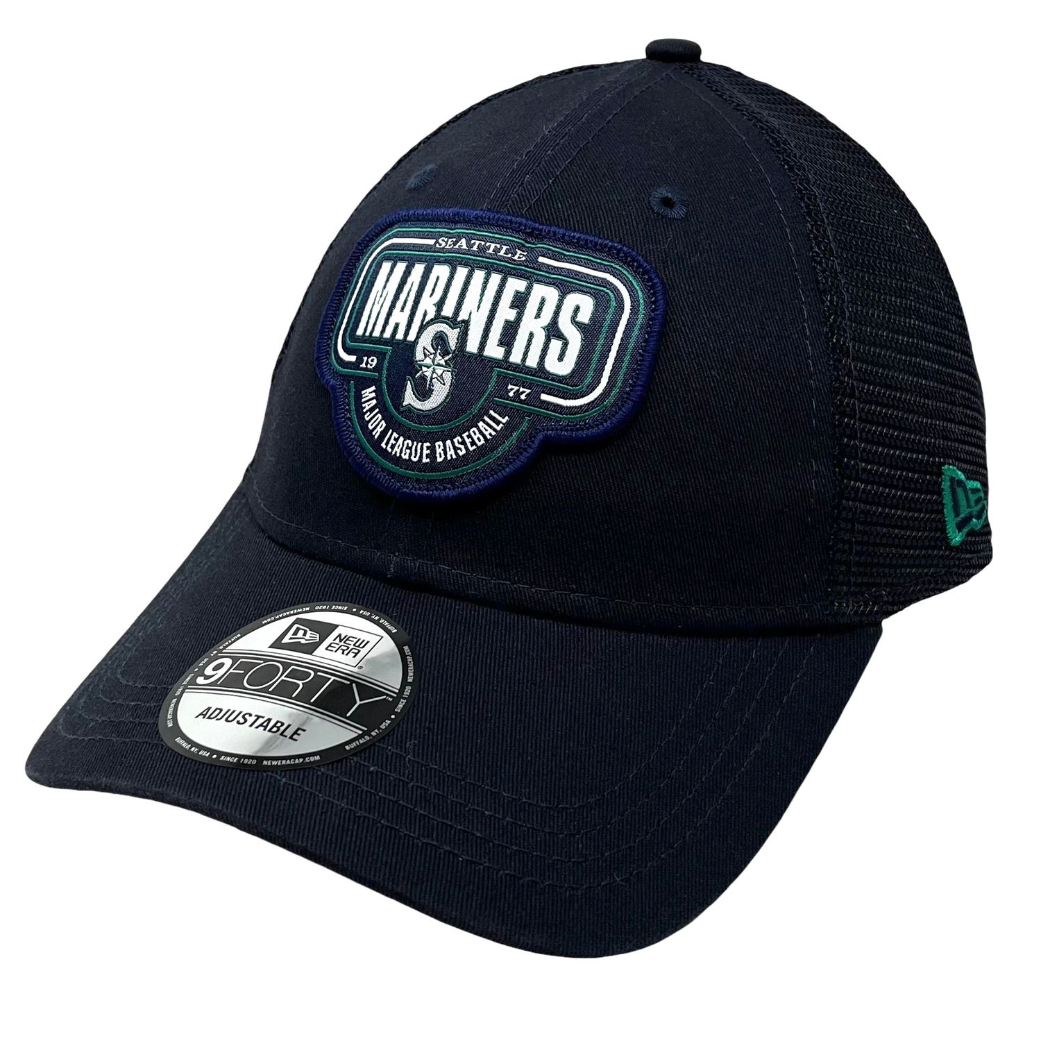 Seattle Mariners Men's Navy Logo Patch New Era 9Forty Snapback Hat