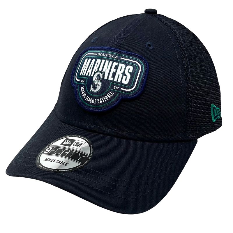 Seattle Mariners Men's Navy Logo Patch New Era 9Forty Snapback Hat