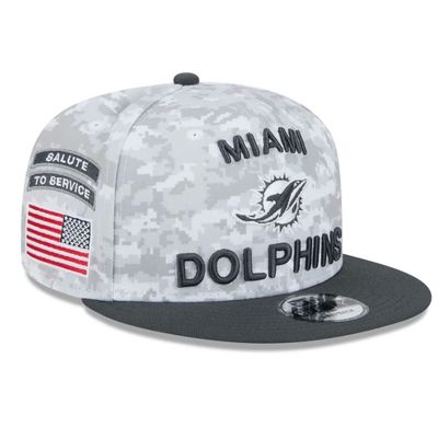 Miami Dolphins Men's 2024 New Era Salute To Service 9FIFTY Snapback Hat