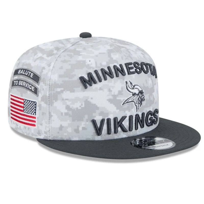 Minnesota Vikings Men's 2024 New Era Salute To Service 9FIFTY Snapback Hat