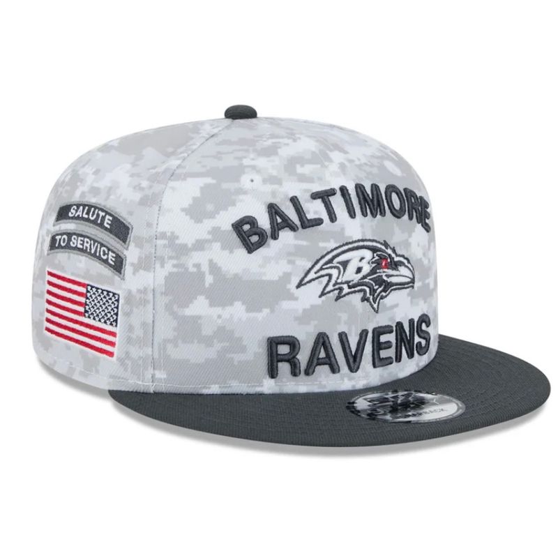 Baltimore Ravens Men's 2024 New Era Salute To Service 9FIFTY Snapback Hat