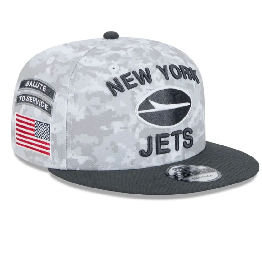 New York Jets Men's 2024 New Era Salute To Service 9FIFTY Snapback Hat