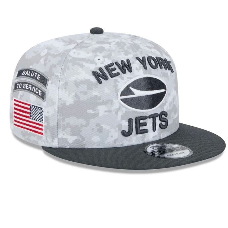 New York Jets Men's 2024 New Era Salute To Service 9FIFTY Snapback Hat