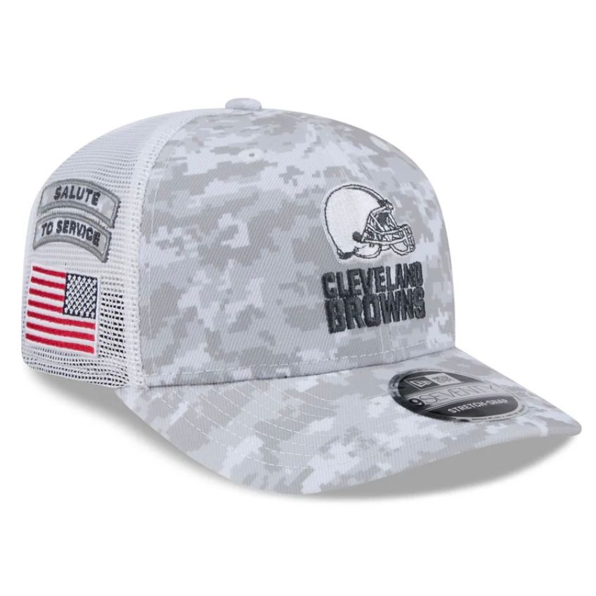 Cleveland Browns Men's 2024 New Era Salute To Service 9SEVENTY Snapback Hat