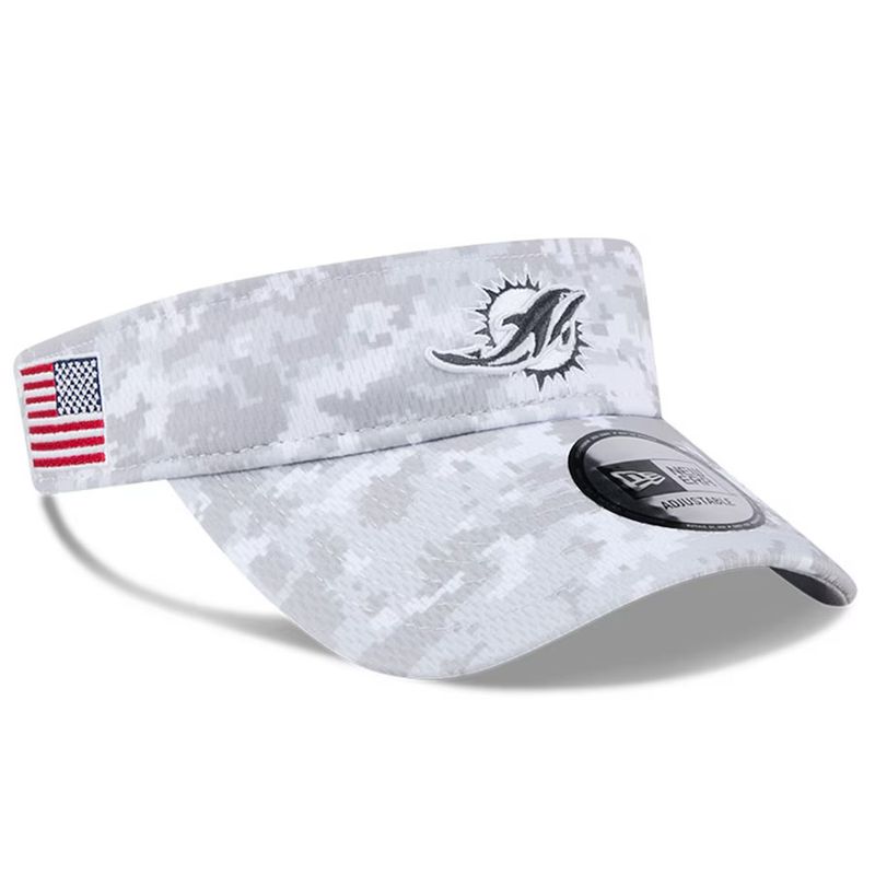 Miami Dolphins Men’s 2024 Salute to Service New Era Sideline Visor