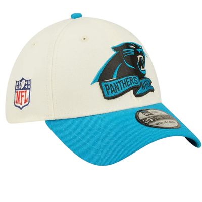 Carolina Panthers Men’s Cream New Era 39Thirty  Sideline Official Coach Flex Fit Hat