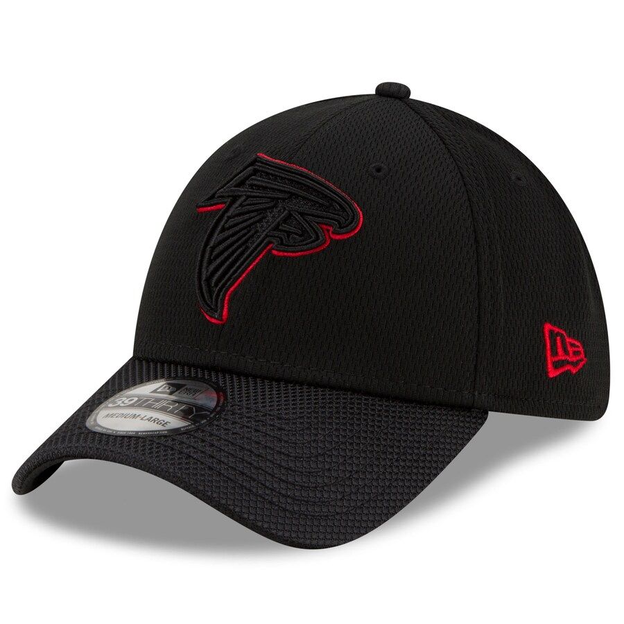 Atlanta Falcons Men's Black New Era NFL Sideline Road 39Thirty Stretch Fit Hat