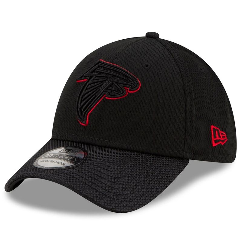 Atlanta Falcons Men's Black New Era NFL Sideline Road 39Thirty Stretch Fit Hat