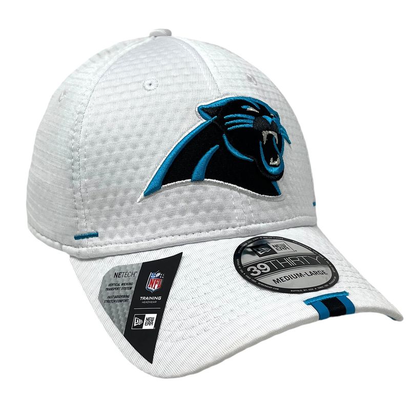 Carolina Panthers Men's White New Era 39Thirty Sideline Fit Hat