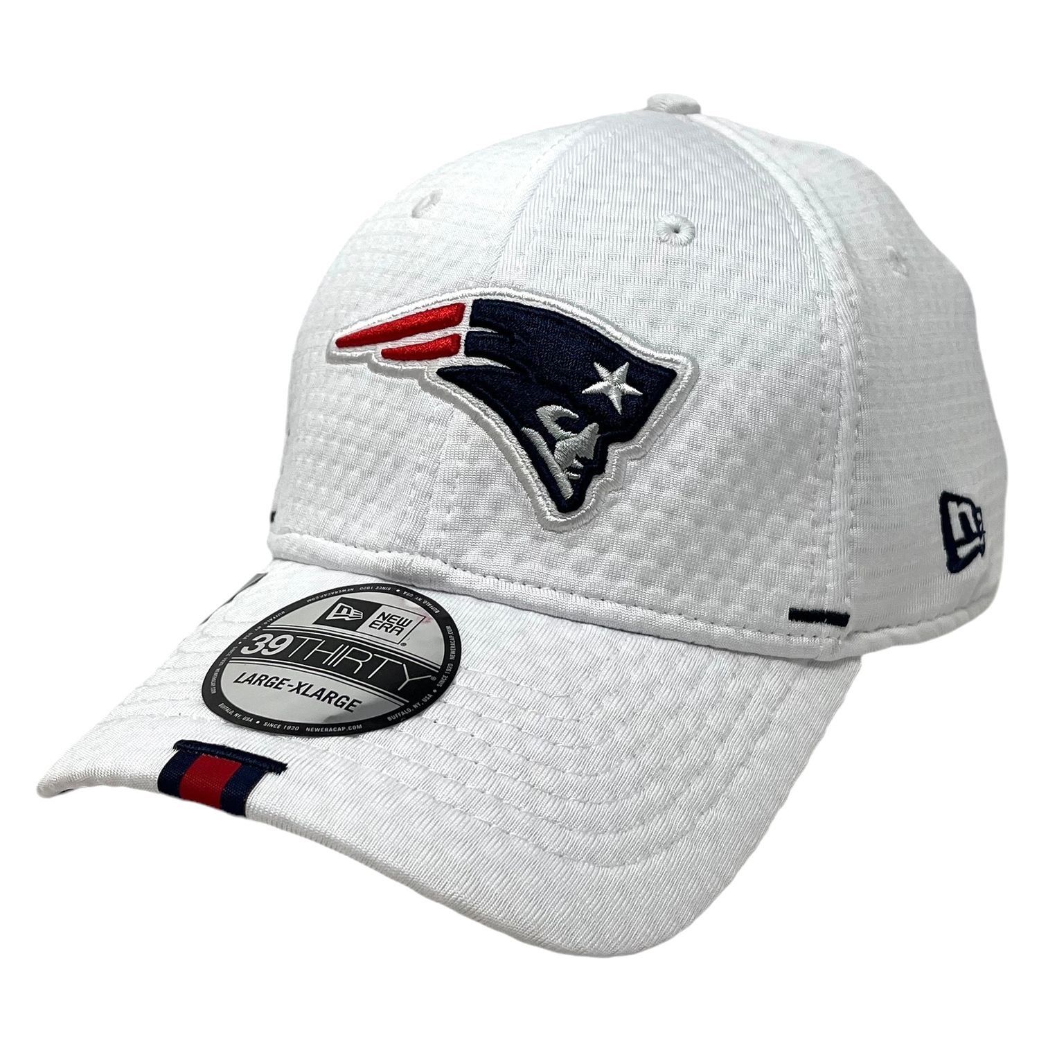 New England Patriots Men's White New Era 39Thirty Sideline Fit Hat
