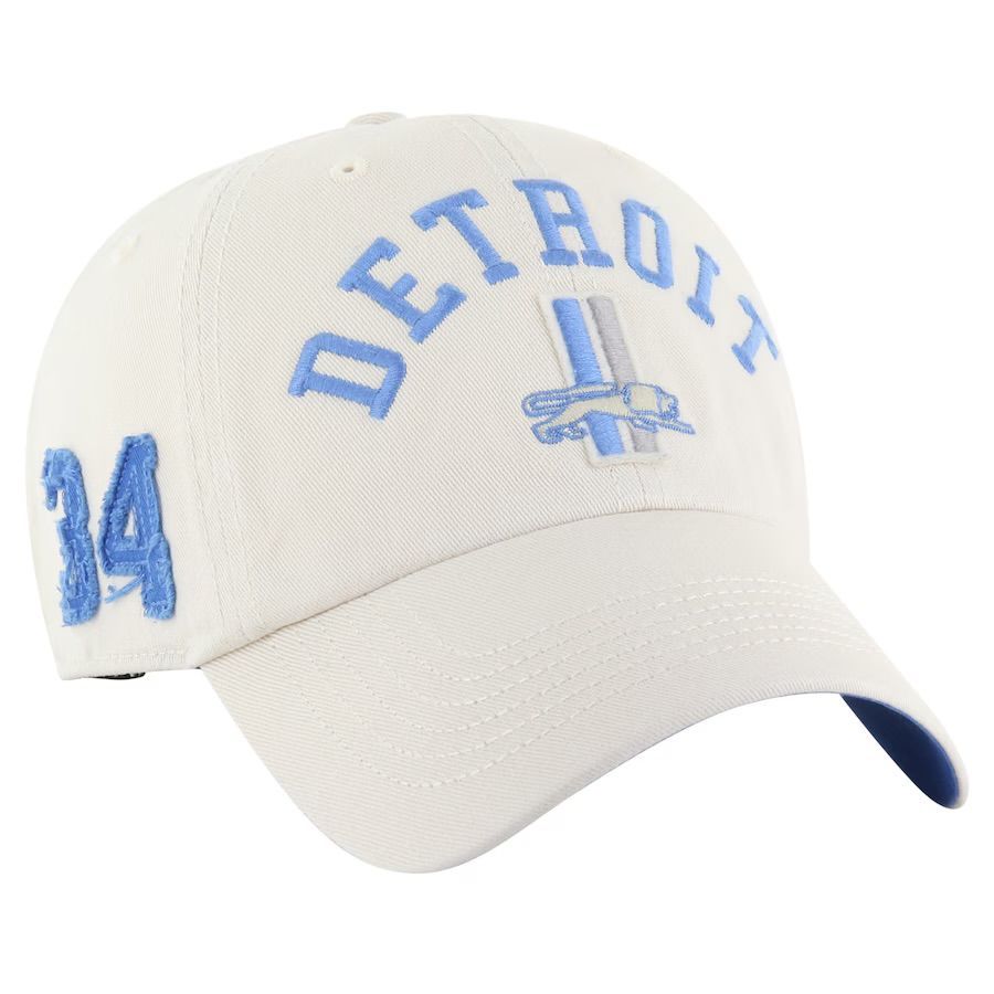 Detroit Lions Men's Cream Historic Faber 47 Brand Clean Up Adjustable Hat