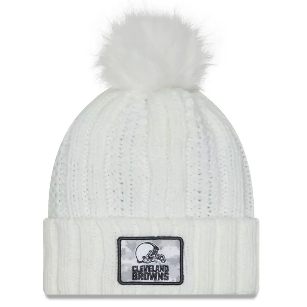 Cleveland Browns Women’s 2024 NFL Salute to Service Cuffed Pom Knit Hat