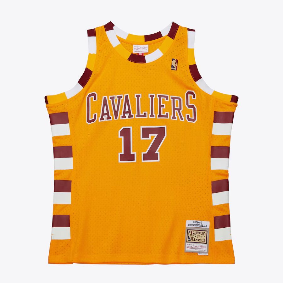 Cleveland Cavaliers Anderson Varejao 2004-05 Yellow Mitchell & Ness Men’s Swingman Jersey