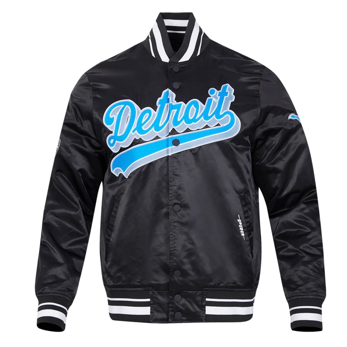 Detroit Lions Men’s Pro Standard NFL Script Tail Satin Jacket
