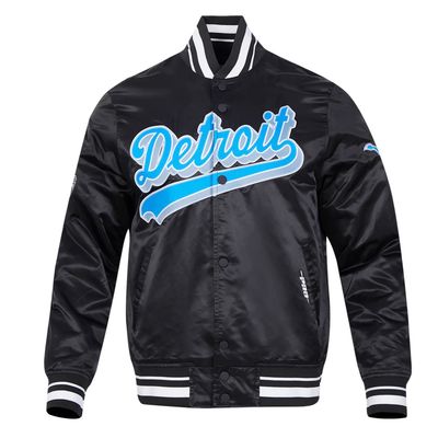 Detroit Lions Men’s Pro Standard NFL Script Tail Satin Jacket