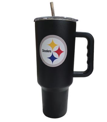 Pittsburgh Steelers 40oz Travel Tumbler With Handle