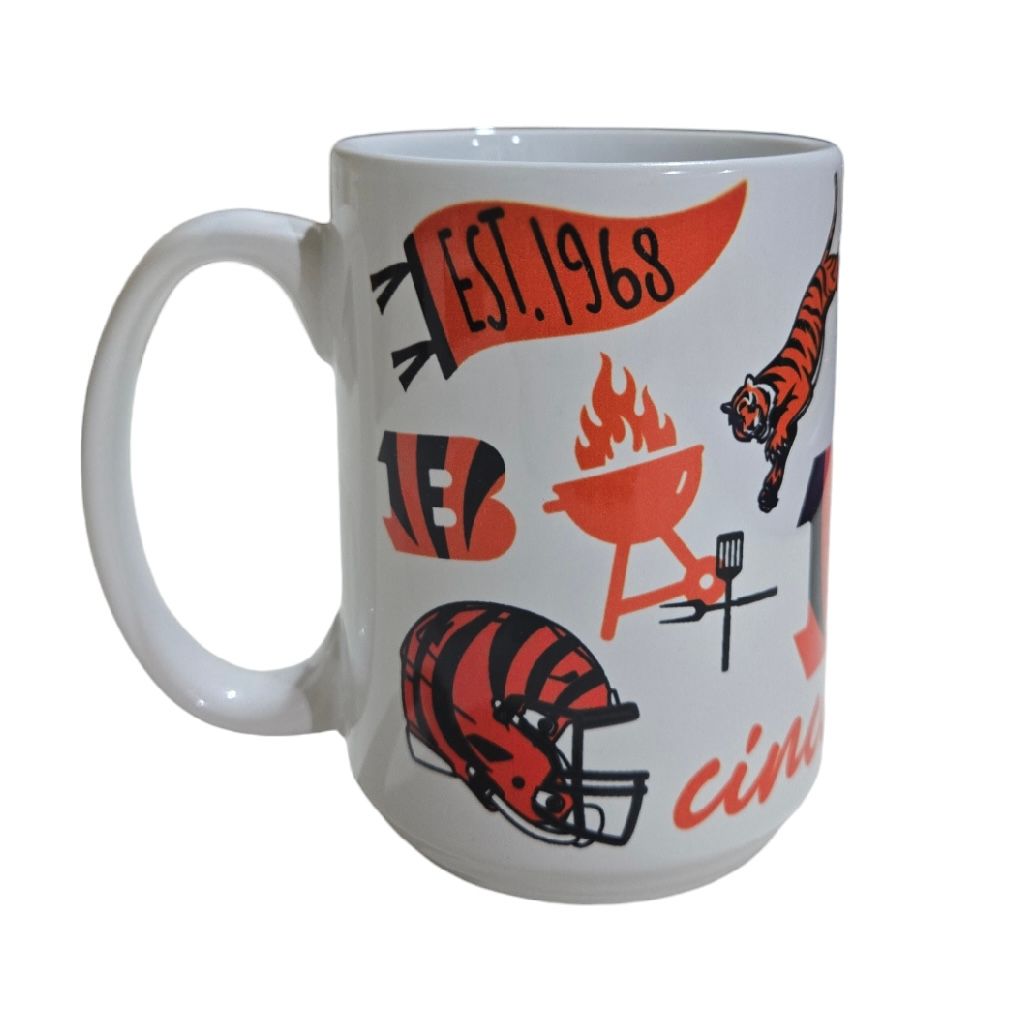 Cincinnati Bengals White City Connect 15oz Coffee Mug