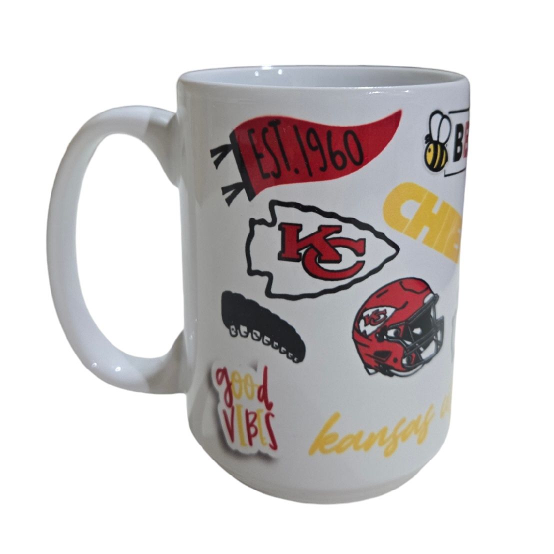 Kansas City Chiefs White City Connect 15oz Coffee Mug