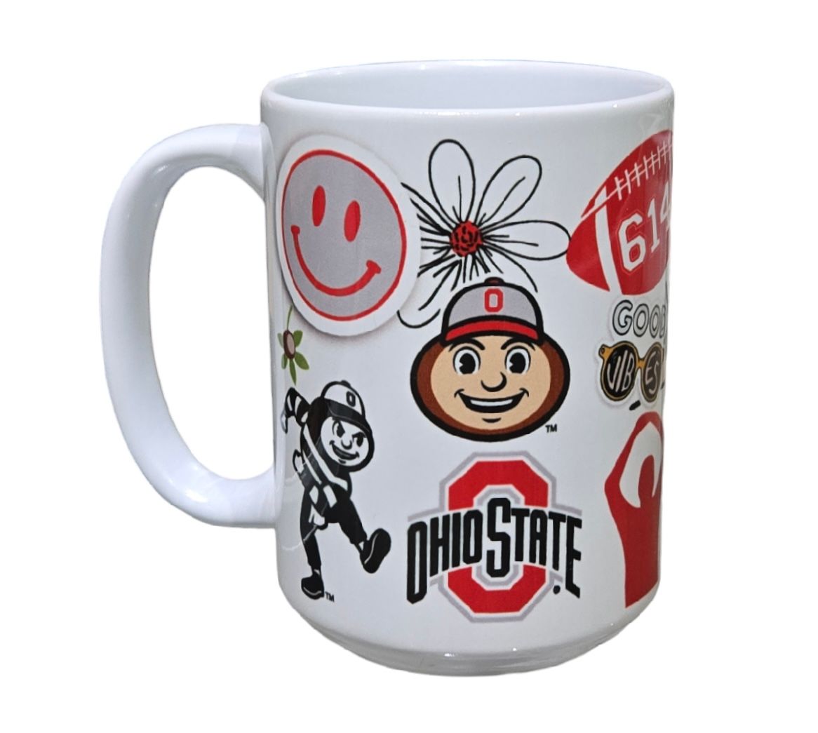 Ohio State Buckeyes White City Connect 15oz Coffee Mug